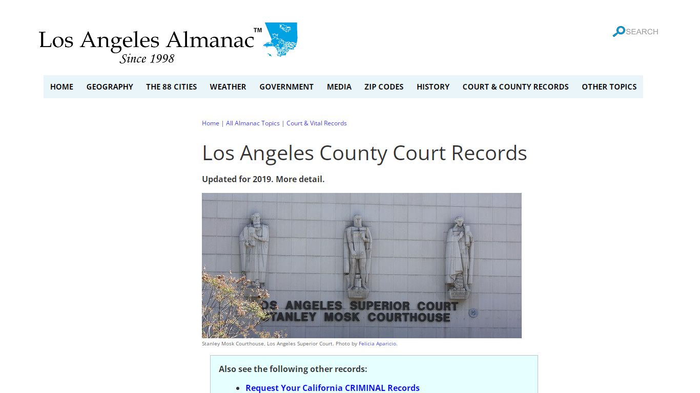 Obtain Court Records in Los Angeles County, California